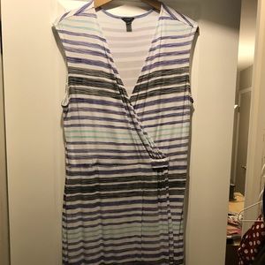 Ann Taylor faux wrap dress- worn as maternity
